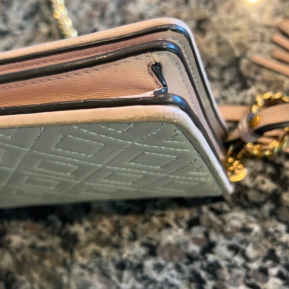 Tory Burch Blush Quilted Leather & Chain Crossbody - Picture 15 of 16